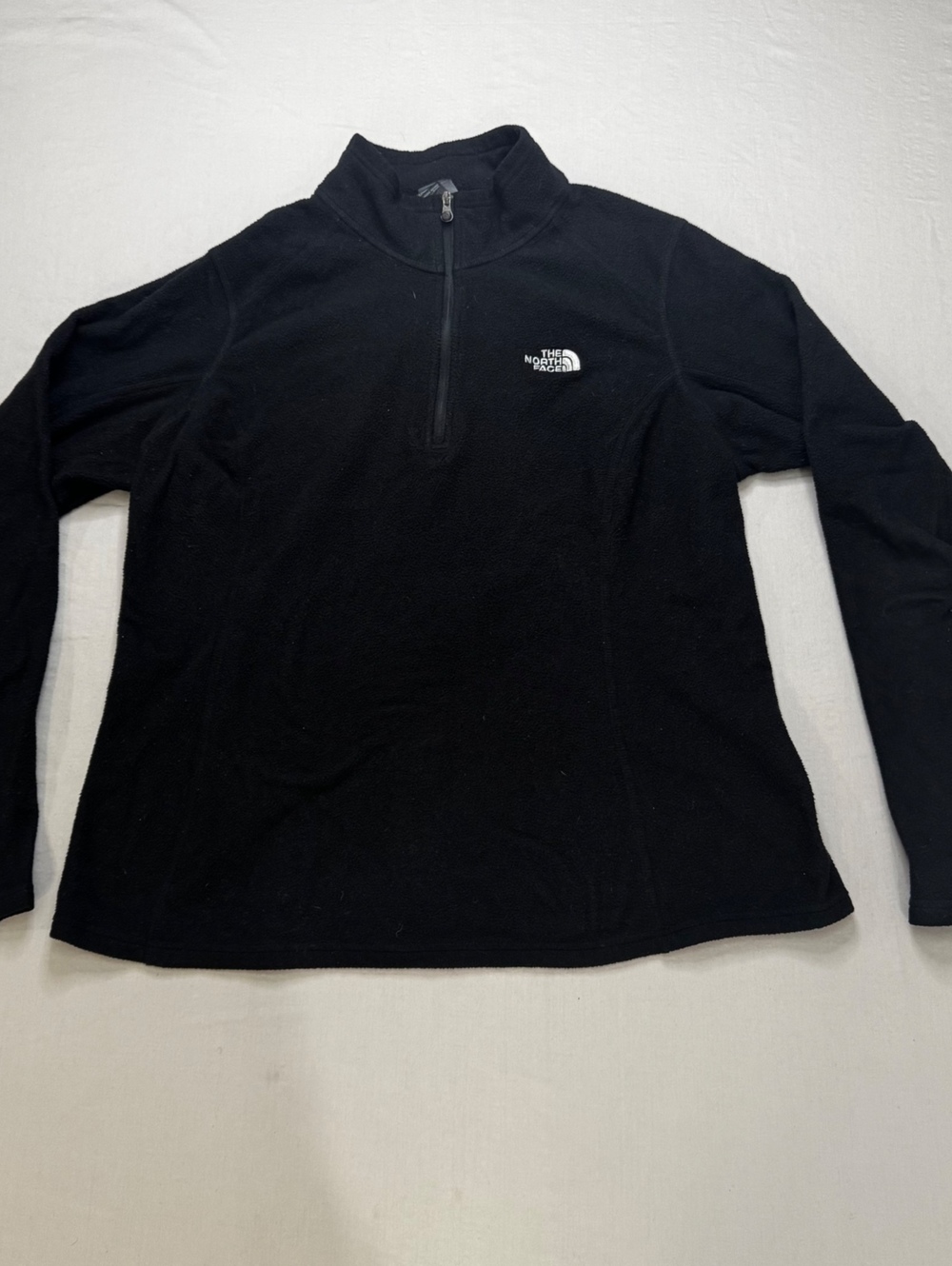 The North Face TKA 100 Fleece 1/4 Zip Pullover Black Womens L